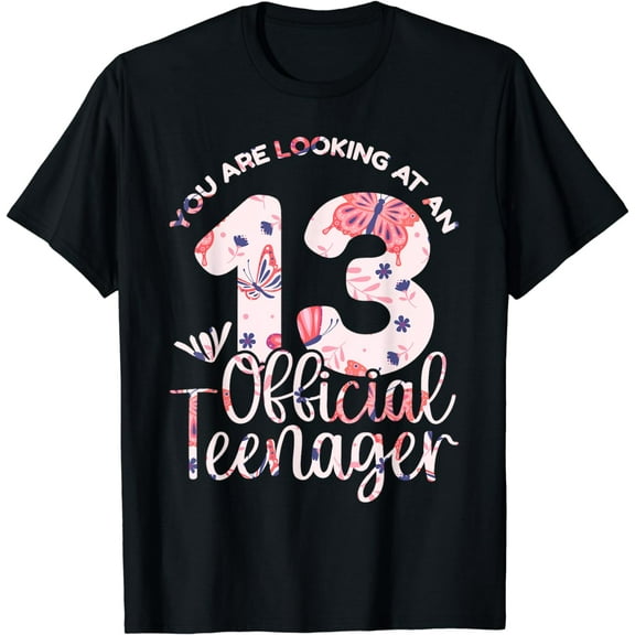 13th Birthday Girls 13 Year Funny Official Teenager Birthday T-Shirt mens t shirt，black，women，funny，misfits，men，journey
