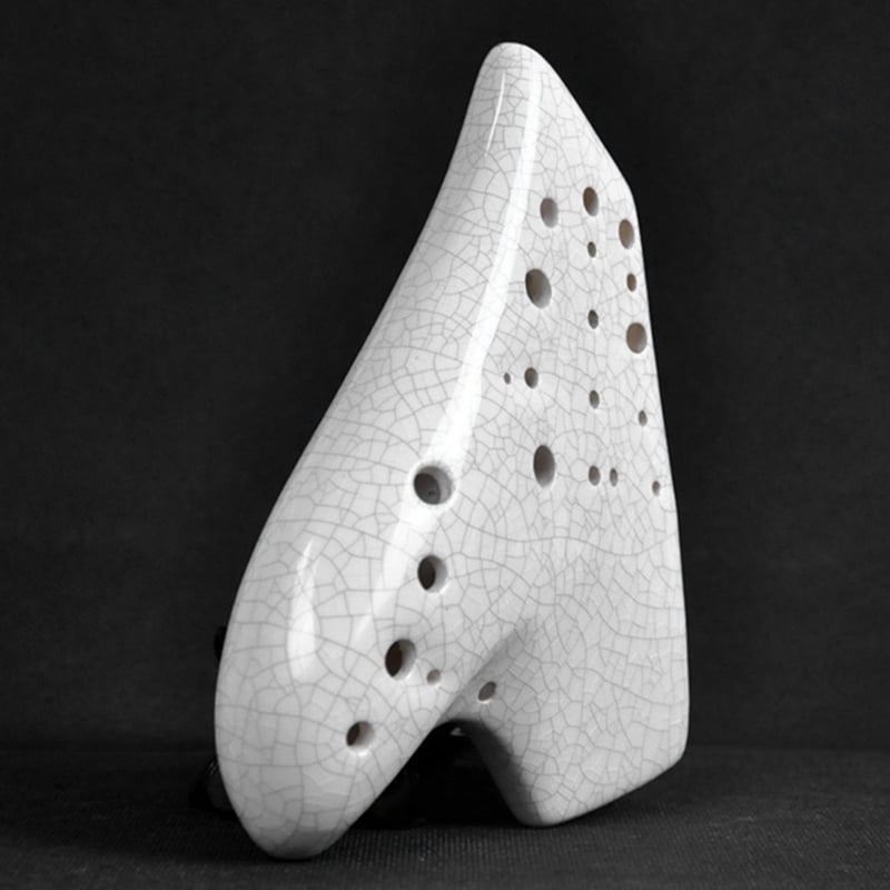 White Triple Ocarina Music Instrument Alto Tone C Legend Ocarinas Professional Musical Instrumentation Flute Accessories