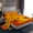 Orange 02, variant on Feelyou Fall Autumn Pumpkin Bed Sheets, Marple Leaves Plant King Sheets, 4pcs