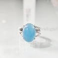 thumbnail image 2 of Natural Blue Chalcedony Ring, Blue Chalcedony Gemstone Ring, 3 Twisted Bohemian Band, 925 Sterling Silver, Womens Ring, Christmas, Thanksgiving, Handmade, Statement Jewelry, Natural Gemstone Ring, 2 of 7
