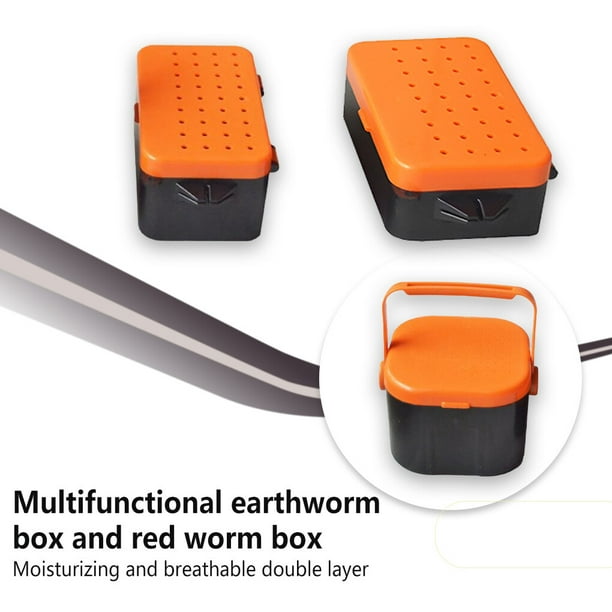 S/M/L Size Worm Box Breathable Plastic Fishing worm bait box box Fishing  Fishing Bait Storage Case Live Earthworm Lures Container 