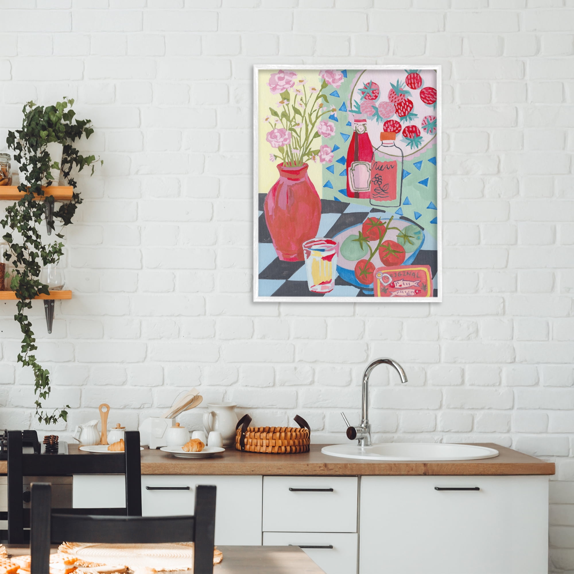 Stupell Industries Kitchen Sauces Still Life White Framed Giclee Art, design by Melissa Wang