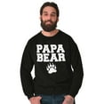 thumbnail image 4 of Papa Bear Dad Father's Day Pawprint Men's Crewneck Sweatshirt Brisco Brands L, 4 of 6