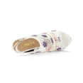 thumbnail image 4 of BLISSFUL STEP Chaussures pour Femmes Sandales à Talon Compensé à Plateforme à Bout Ouvert avec Lacets Blanc Violet 9, 4 of 7