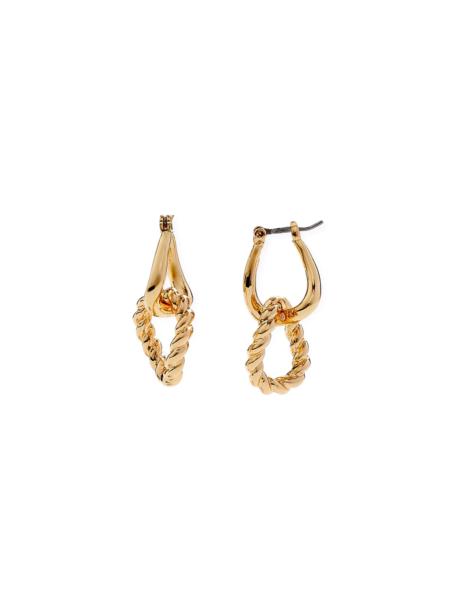 Scoop Women’s 14Kt Gold Flash-Plated Link Hoops