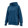 thumbnail image 4 of Enjoytime Hoodies for Women Long Sleeve Solid Color Side Slit Sweatshirt Fall Winter Soft Casual Pullover Hoodie, 4 of 6