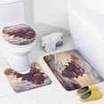 thumbnail image 4 of Fruit Purple Grapes 4 Piece Shower Curtain Sets, Non-Slip Rugs, Toilet Lid Cover And Bath Mat, for Bathroom Decor Set, 72" X 72", 4 of 8