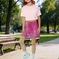thumbnail image 2 of EnJoCho Girls Tennis Skirt Shorts High Waisted Athletic Skorts Workout Go𝗅f Running School Skirt Girls Floral Dress Easter Floral Print Dress, 2 of 6