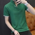 thumbnail image 5 of Camiseta de hombre con alfabeto, camiseta con cuello para hombre, camisetas lisas, polos verdes, camisetas ajustadas con cuello en V, ropa de moda para hombre, cómoda y elegante, 5 of 5