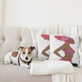 thumbnail image 4 of Ambesonne African Throw Pillow Cover 2 Pack, Zulu Woman Bandage Dress, 16", Dark Coral Chocolate, 4 of 5