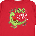 thumbnail image 4 of Inktastic 100 Days of School Cute Green Dinosaur Boys or Girls Long Sleeve Toddler T-Shirt, 4 of 5