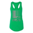 thumbnail image 2 of Nurse Flag Heartbeat Hero Caregiver Nurse Gift | Womens Independence Day Jersey Racerback Tank Top, Kelly, Small, 2 of 4