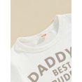 thumbnail image 6 of FEORJGP Toddler Boys Summer Outfits 6M 12M 18M 2Y 3Y Infant Baby Short Sleeve T-shirt Letter Hand Print Crew Neck Tops and Drawstring Shorts Sets Newborn Casual Daily Soft Clothes for Father's Day, 6 of 9
