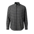 thumbnail image 7 of Mens Plaid Casual Long Sleeve Button Down Shirts Open Front Lightweight Breathable Blouse Top Black L, 7 of 7