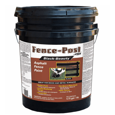 Gardner-Gibson 9005-GA Weatherproof Finish Black Beauty Asphalt Fence Paint, 4.75 gal.