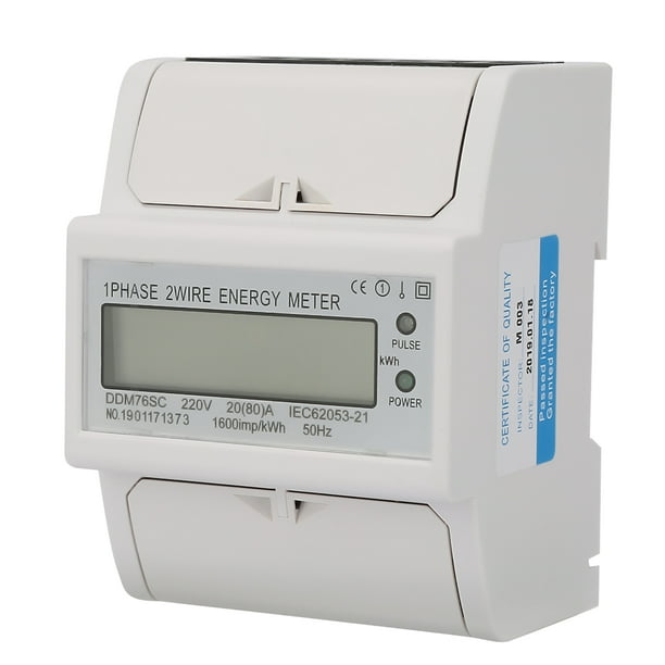 Medidor eléctrico de carril DI, monofásico 4P LCD P Medidor de energía de carril DIN Medidor eléctrico Resultados impresionantes