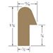 SeaTeak Straight Length Bulkhead Molding - Solid Teak Trim For Boats & Outdoor
