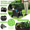 thumbnail image 3 of Carrito asiento de jardín COZEER con capacidad de 181 kg y bandejas plegables, 3 of 7