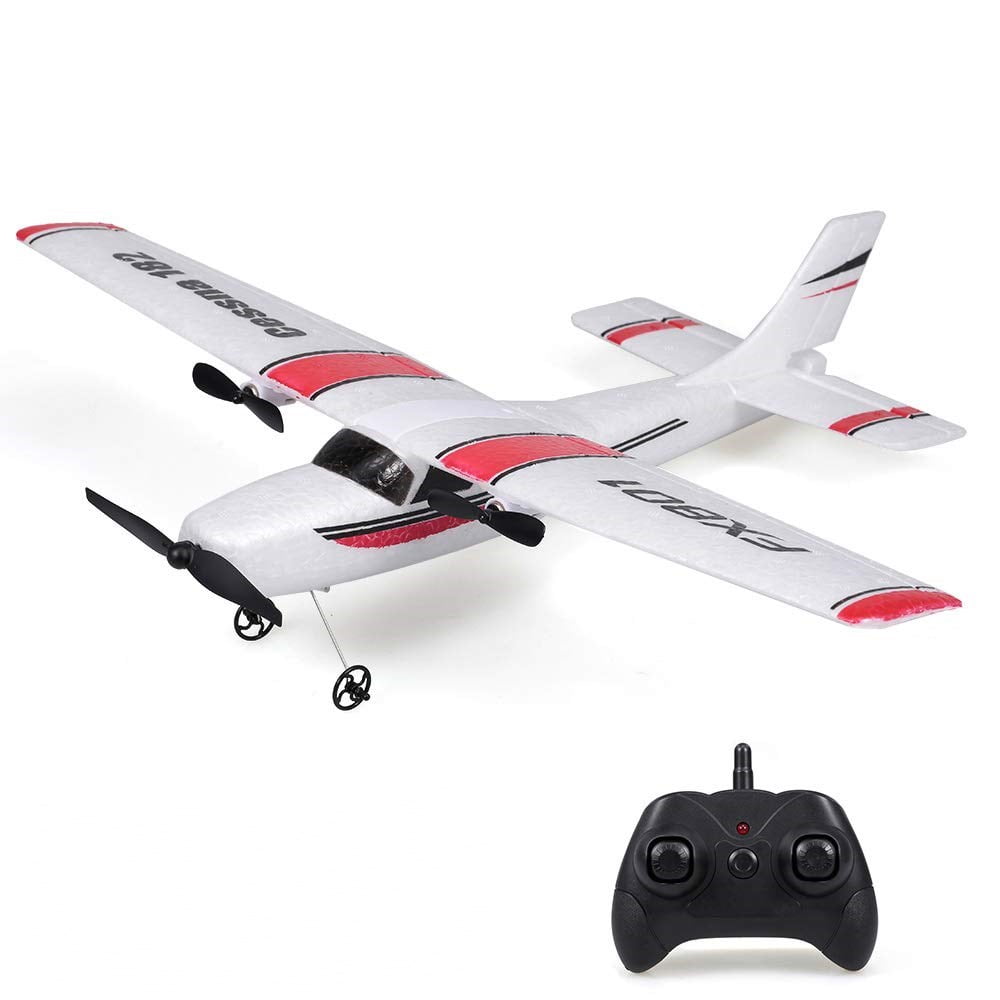 3CH 2.4G Durable EPP Foam Plane Ready to Fly White US Stock RTF Glider Toy Built-in 6-Axis Gyro System Easy to Fly RC Aircraft for Beginners Kids Adults Remote Control RC Airplane