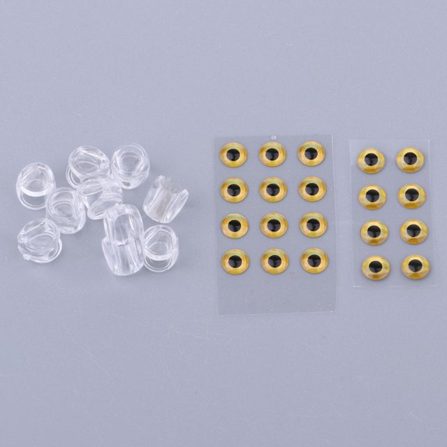 20 piezas de ojos de cebo para atar moscas DYNWAVEMX ojos de señuelo de pesca 4mm