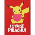 thumbnail image 2 of Pokemon Boys’ Pikachu Valentine’s Day Short Sleeve Graphic T-Shirt, Sizes 4-18, 2 of 3