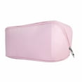 thumbnail image 1 of Bolsa de maquillaje de gran capacidad, bolsa de cosméticos de viaje, impermeable, abierta, plana, bolsa de maquillaje portátil de cuero PU, 1 of 5