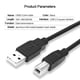 thumbnail image 4 of Cable de impresora USB 2.0 de 6 pies de largo para HP OfficeJet Laserjet Envy; Canon Pixma; Epson Workforce Stylus Expression Inicio Namotu CZDZ-HY7, 4 of 7