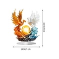 thumbnail image 3 of OutmaxHome 2D Flat Acrylic Phoenix Ornament, Durable Cute Decor for Car, Shelf, Tabletop, Home, Office, 3 of 6