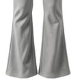 thumbnail image 5 of Bixock Toddler Girls Leggings High Waist Flare Pants Kids Trousers Elastic Waist Solid Color Fleece Lined Side Pocket Slim Fall Winter Sport Casual Wear Size 14-15Years, 5 of 6
