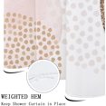 thumbnail image 2 of Abstract Boho Leaf Shower Curtains, Weighted Bottom Pink and Navy Blue Modern Minimalist Geometric Palm Leaves Mid Century Fabric Bathroom Curtain Waterproof Washable with 12 Hooks,72"x84", 2 of 6