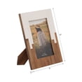 thumbnail image 2 of Timeless Resin Two Tone Photo Frame for Home Decor Picture Frames for Living Room Centerpiece, Shelf Display, and Tabletop Styling - Decorative Frames for Office or Study Desk - 10", White & Brown, 2 of 13