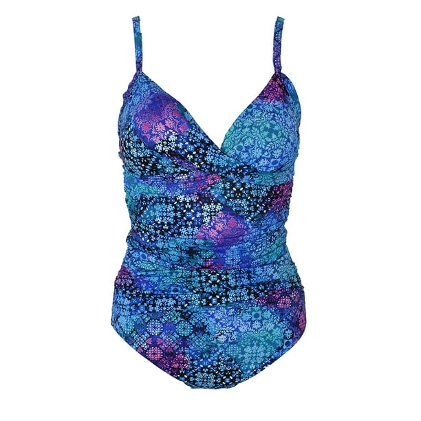 Swim Solutions - Swim Solutions Blue Multi Craft Fair Tummy-Control One ...