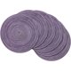 thumbnail image 1 of Nvzi Juego de 6 manteles individuales redondos de tela para mesa de boda (morado claro, 6), 1 of 5