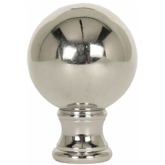 Sphere Finial Polished Nickel 1.75"h