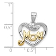 thumbnail image 2 of FB Jewels Sterling Silver Vermeil Diamond Mom Pendant, 2 of 2