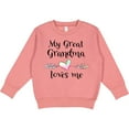 thumbnail image 2 of Inktastic My Great Grandma Loves Me Heart Great Grandchild Toddler Sweatshirt, 2 of 4