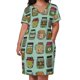 thumbnail image 3 of Vestido holgado con bolsillos y diseño de tarro de pepinillos. Vestido de noche para mujer. Vestidos de verano para cumpleaños., 3 of 7