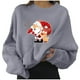 thumbnail image 1 of Sudaderas cortas estampadas de manga larga informales para mujer a la moda navideña Pompotops  gfhjh8394, 1 of 4