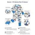 thumbnail image 4 of QEFJNO Bamboo Viscose Baby Boys One-Piece Footies Pajamas, Zipper Romper with Mitten, Footless Sleepers - 1PCS Motorcycle, 4 of 9
