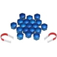 thumbnail image 3 of MYG 20x 17mm Car Hub Screw Cover Wheel Nut Cap Bolt Rims Nuts + Removal Tool Blue, 3 of 7