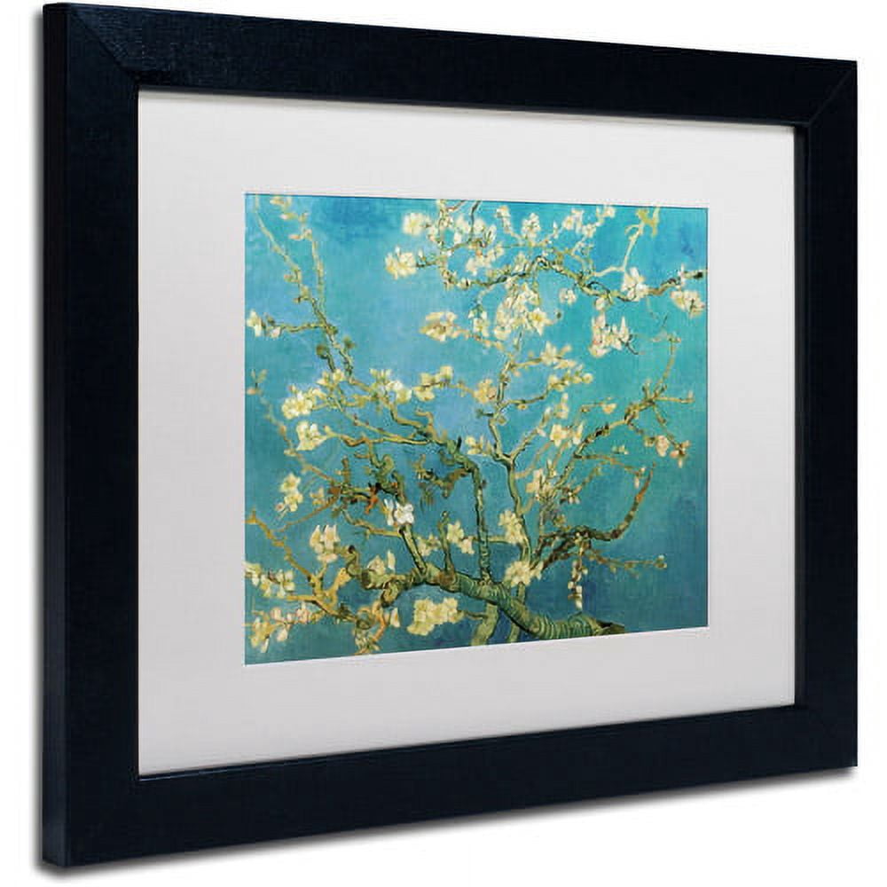 Trademark Fine Art "Almond Branches" Framed Canvas Art by Vincent van Gogh