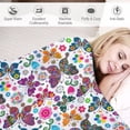 thumbnail image 6 of Butterfly Colorful Blanket Smooth Soft Print Enlarged Blanket 60\u201dx50\u201d Kid Baby for Sofa Chair Bed Office Travelling Camping Butterfly Throw Blanket Ultra Soft Flannel Gifts for Kids Adults, 6 of 6