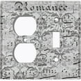 thumbnail image 4 of Metal Light Switch Plate Outlet Cover Gray Music Sheet Wallpaper Damask MUS007, 4 of 13