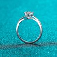 thumbnail image 5 of Anillo de plata de ley 925 para mujer, diseño de copo de nieve sencillo, 30 minutos, 50 minutos, anillo de diamantes Mosan, 5 of 5