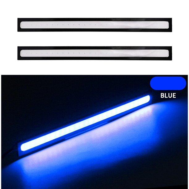 Tira de luces LED COB de circulación diurna para coche, lámpara antiniebla de estacionamiento de conducción DRL automática, impermeable, decoración de vehículos y camiones, 2 piezas, 17CM, 12V