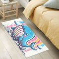 thumbnail image 6 of Bath Mat Soft Plush Non-Slip Absorbent Bathroom Rugs 39"x20" Cute Whale on Sea, 6 of 8