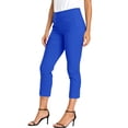 thumbnail image 6 of ClodeEU Women's High Waist Straight Leg Cropped Pants,Casual Office Capri Trousers with Pockets Blue,Women's Plus XXL, 6 of 8