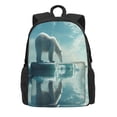 thumbnail image 2 of Zufioo Polar Bear On Iceberg Pattern Adult Backpack,Wear-resistant and Breathable Multi-pocket Backpack, Suitable for Travel, Business and Outdoor Activities, 2 of 9