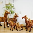 thumbnail image 3 of Realistic Horse Plush Toy, Soft Lifelike Stuffed Horse, Detailed Equestrian Plushie for Kids, Adults & Horse Lovers, Perfect Birthday, Christmas & Equestrian Gift, 3 of 7