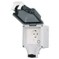 thumbnail image 2 of Waterproof Power Socket, Wear  Wall Electrical Socket Rainproof 16A  Keyhole APP Control Large Angle Open Close EU Plug 110-250V  For Home, 2 of 7